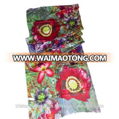 custom design digital print viscose scarf from indian manufacturer