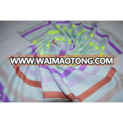 neon color cotton scarf for chic woman