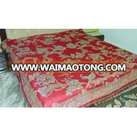 High quality silk wool bed cover made in india