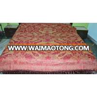 Indian style wool silk Bedcovers