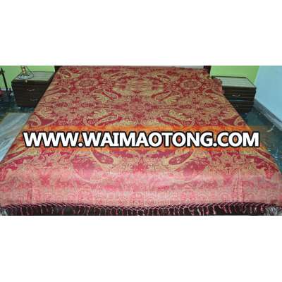 indian wool silk bedspreads