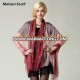 2014 shawls real silk silver thread long chiffon scarf women wholesale